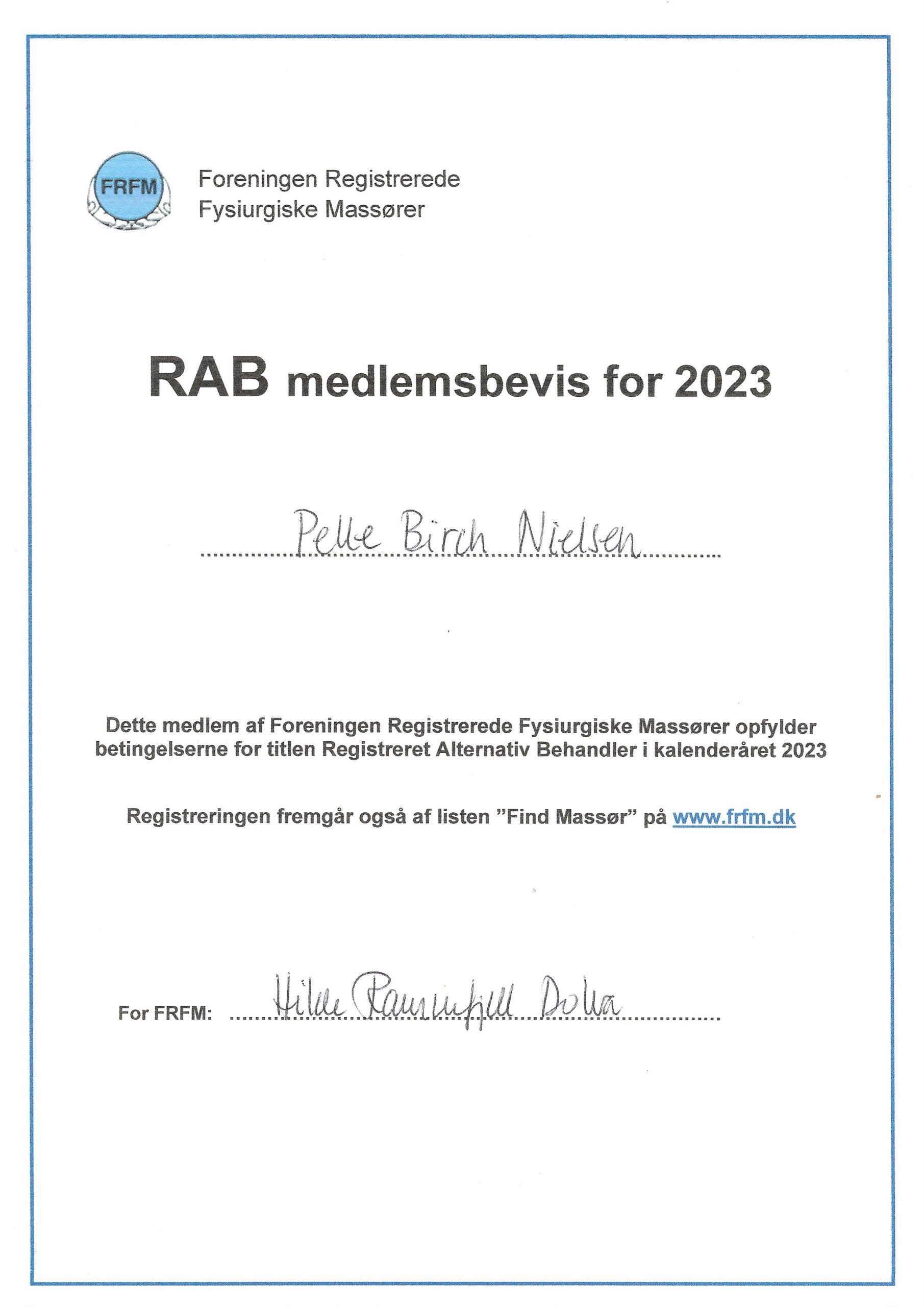RAB-registrering, Tid til Madsage, Aarhus